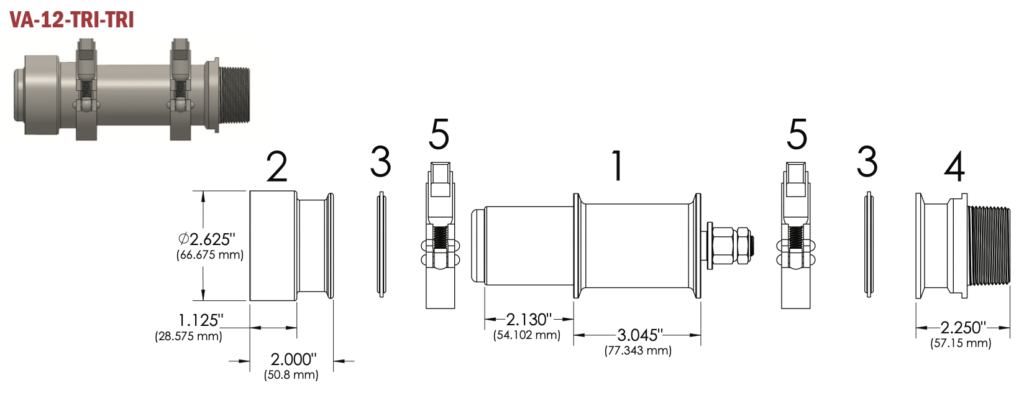 VA-12-TRI-TRI Compressed Air/Gas Consumption per 250 ms pulse - FACTO COMPONENTS CO., LTD. - @FACTOCOMPS