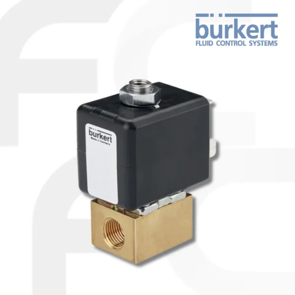 Solenoid Valve Direct-acting 3/2 way รุ่น 7012 จากแบรนด์ Burkert วาล์วลูกสูบที่ทํางานโดยตรง สต๊อปเปอร์และท่อนําแกนถูกเชื่อมเข้าด้วยกันเพื่อป้องกันการรั่วไหล