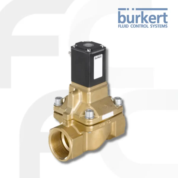 Burkert Solenoid Valve 2/2 way Type 5404 Servo-assisted Piston valve สามารถทนแรงดันการทำงานได้สูงถึง 80 บาร์ ขนาดของวาล์วมีตั้งแต่ 1/2 นิ้ว ถึง 2 นิ้ว