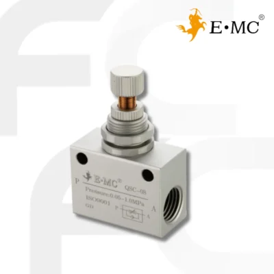 EMC Flow Control Valve วาล์วควบคุมอัตราการไหล QSC Series 1/2 นิ้ว, 1/4 นิ้ว, 1/8 นิ้ว และ 3/2 นิ้ว