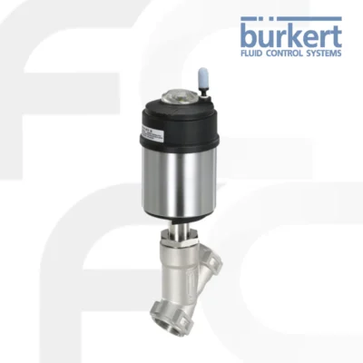 Burkert Angle Seat Valve 2/2 way Type 2100 อัตราการไหลที่สูง อายุการใช้งานที่ยาวนานเหมาะกับการใช้งานในอุตสาหกรรมการอบไอน้ำ ตัววาล์วสแตนเลสปรับอัตราการไหลได้