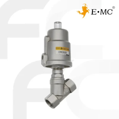 EMC Angle Seat Valve Full Stainless Steel EMCJ series วาล์วแบบลูกสูบควบคุมทิศทางไหล หัวขับสแตนเลส