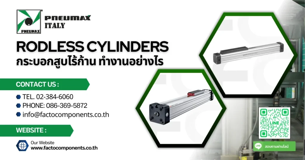 กระบอกสูบไร้ก้าน (Rodless cylinders) ทํางานอย่างไร