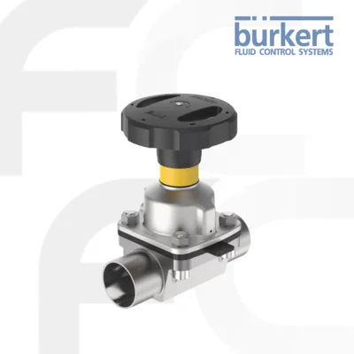 2/2 way Diaphragm valve with manually operated actuator วาล์วไดอะแฟรมแบบควบคุมด้วยมือ รุ่น 2933 ยี่ห้อ Burkert Germany