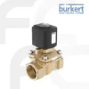 Solenoid Valve 2/2 way Type 6407 ยี่ห้อ Burkert โซลินอยด์วาล์วลูกสูบที่ได้รับการช่วยเหลือด้วยเซอร์โว มีการเชื่อมต่อคงที่ระหว่างวาล์วนำร่องและลูกสูบ
