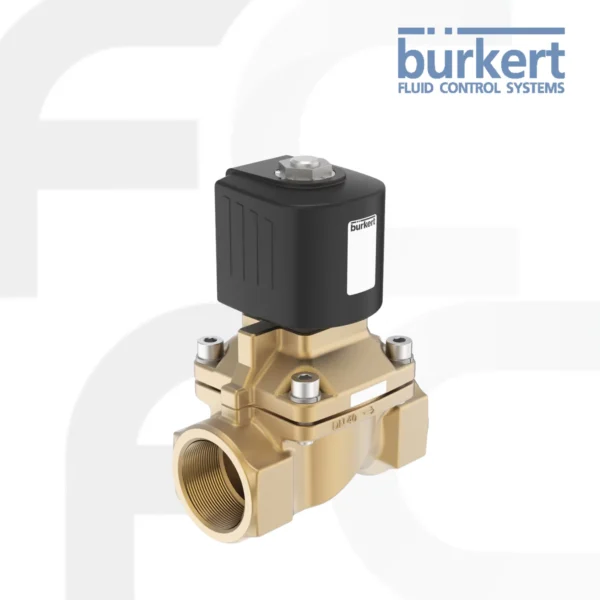 Solenoid Valve 2/2 way Type 6407 ยี่ห้อ Burkert โซลินอยด์วาล์วลูกสูบที่ได้รับการช่วยเหลือด้วยเซอร์โว มีการเชื่อมต่อคงที่ระหว่างวาล์วนำร่องและลูกสูบ