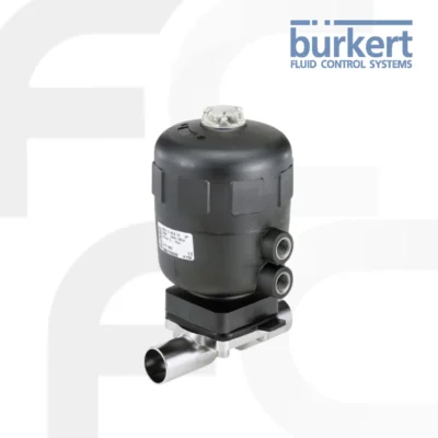 Burkert Diaphragm valve with pneumatic plastic actuator รุ่น 2031 ประกอบด้วยแอคชูเอเตอร์ลูกสูบที่ใช้ลมไดอะแฟรมและตัววาล์วแบบ 2 ทาง