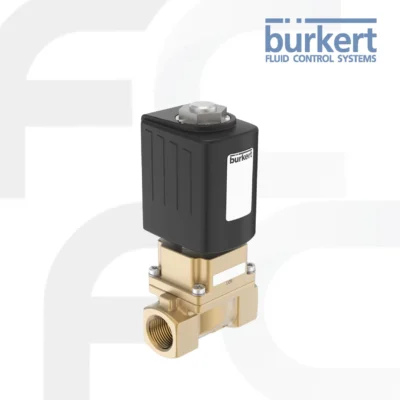 Solenoid Valve 2/2 way Type 6407 ยี่ห้อ Burkert โซลินอยด์วาล์วลูกสูบที่ได้รับการช่วยเหลือด้วยเซอร์โว มีการเชื่อมต่อคงที่ระหว่างวาล์วนำร่องและลูกสูบ