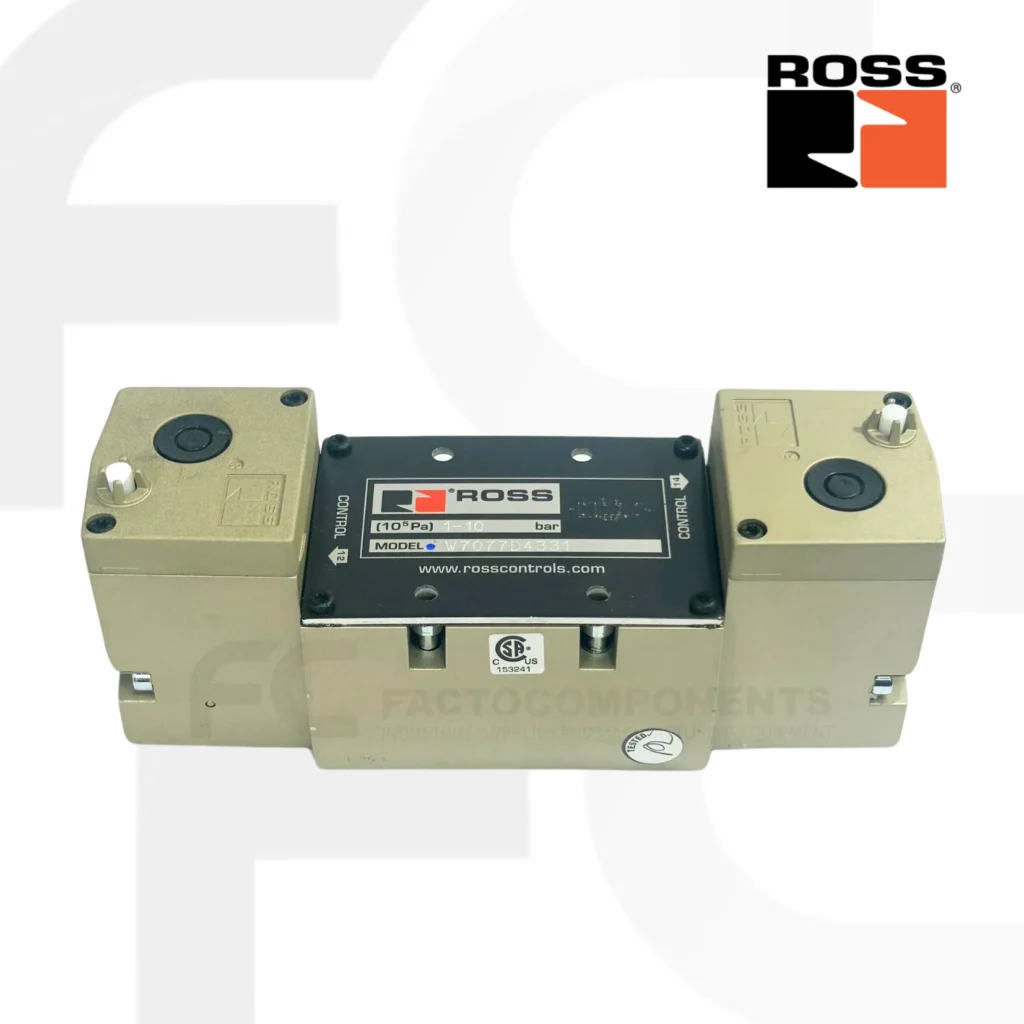 Double Solenoid valve Type W7077D4331 5/3 ทาง จากแบรนด์ ROSS