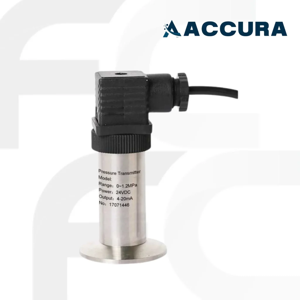 Hygienic pressure transmitter P350K เป็นเซ็นเซอร์วัดแรงดันแบบเพียโซรีซิสทีฟที่มีดีไซน์กะทัดรัดและตัวเครื่องสแตนเลส ไดอะแฟรม SS304 และ SS316L